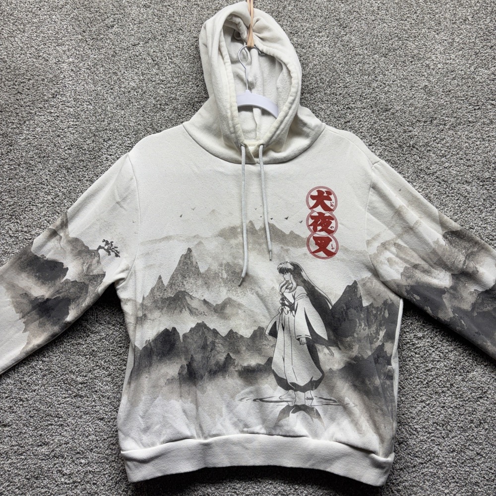 Inuyasha Anime All Over Print 2009 AOP Adult MEDIUM Swim Japanese Manga Hoodie